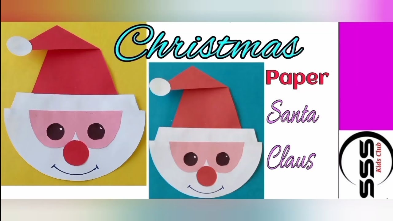 Origami santa Claus | Christmas Paper Decoration | How to make santa |Christmas Craft for Kids