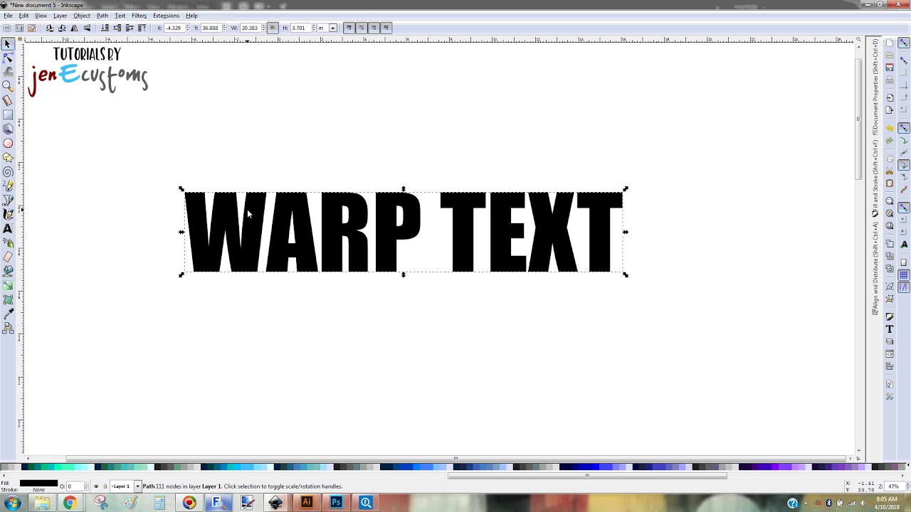 Inkscape - Text Envelope Deformation
