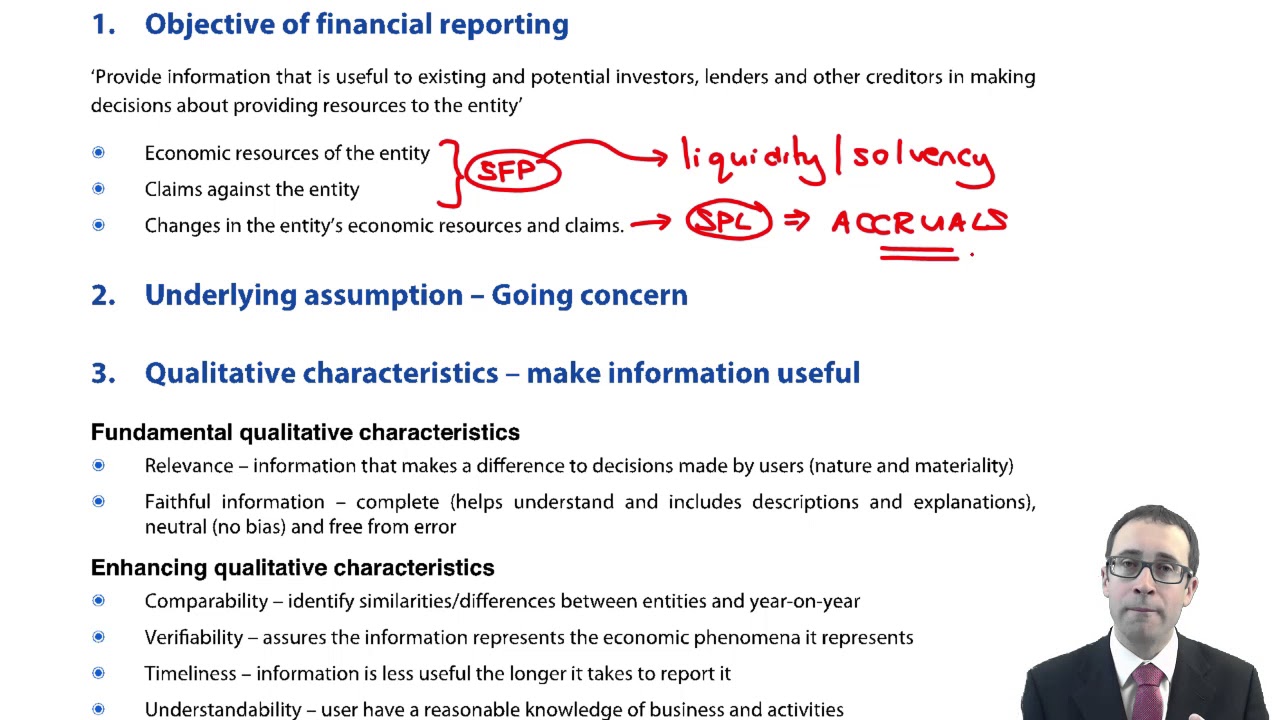 IASB Conceptual Framework – Objective of financial reporting - ACCA SBR lectures