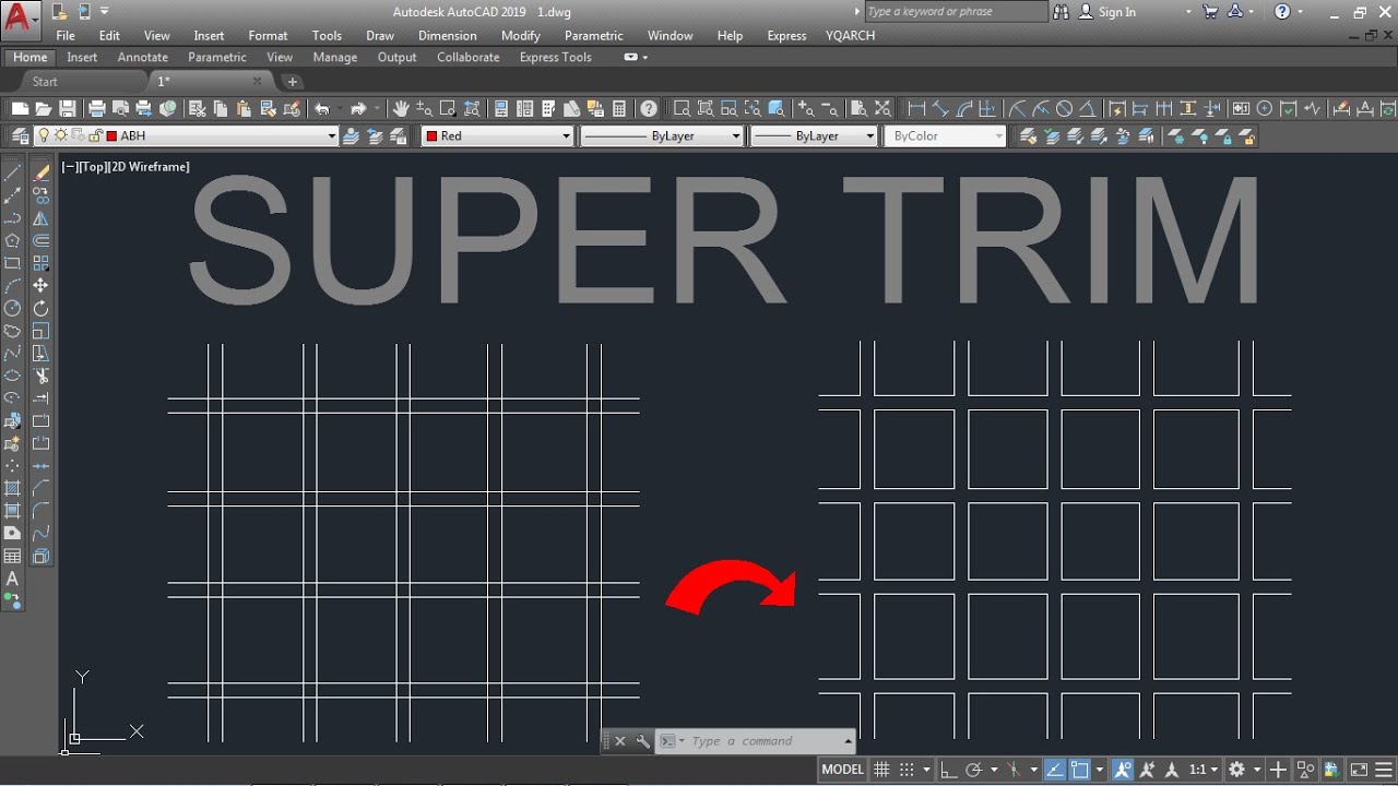 Unique Method to Quickly Trim All Intersections in AutoCAD