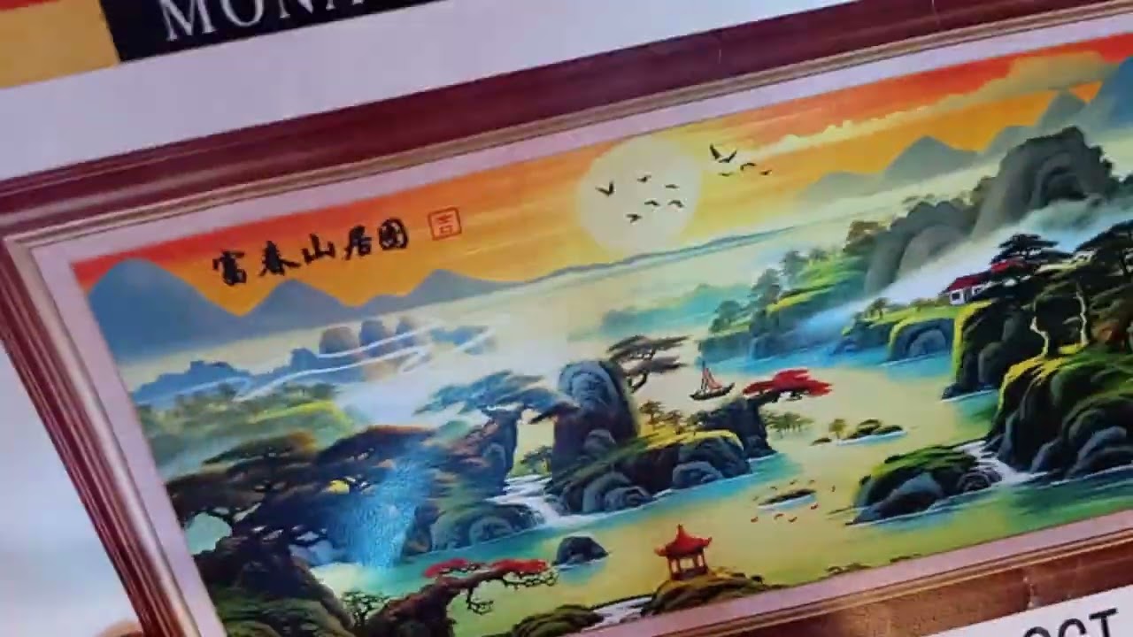 Pr&eacute;sentation d une magnifique grande toile 9ct #pointdecroix  que j ai achet&eacute;e sur Aliexpress