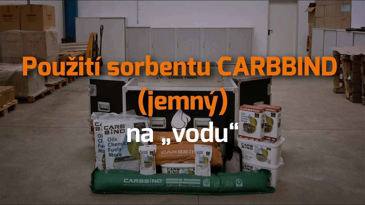 Použití sorbentu CARBBIND (jemný) na „vodu“