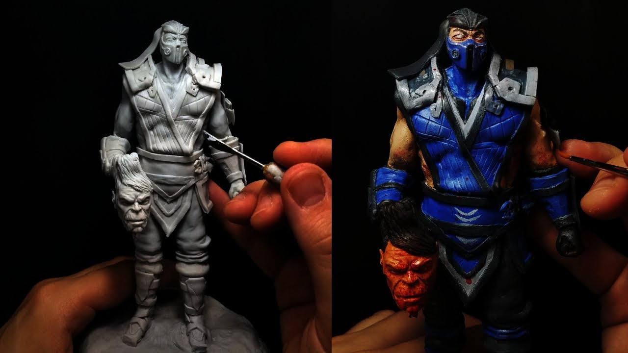 I'm Making A Sculpture Of Sub-Zero From Mortal Kombat With Clay