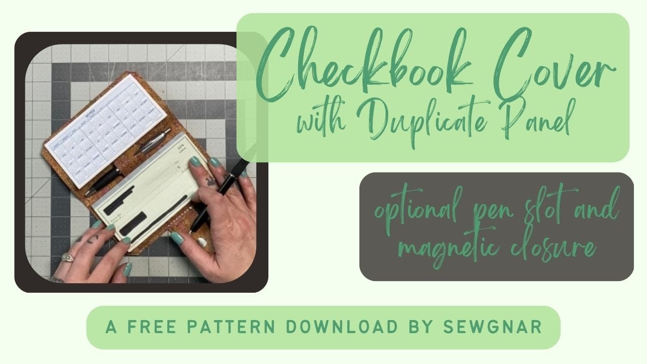 Free Pattern: Checkbook Cover with Duplicate Panel and Magnetic Snap Closure