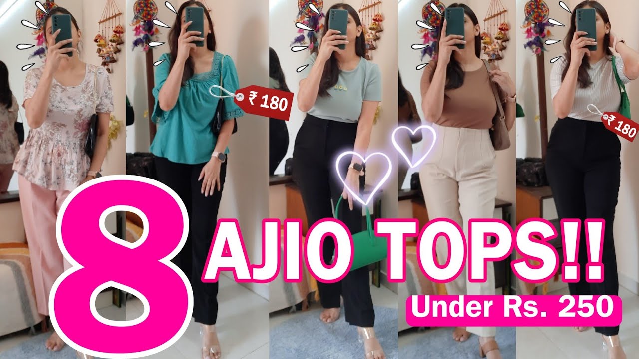 Ajio Office/College Wear Tops Haul Under ₹250|| 8 Tops Starting ₹180 || Honest Review | Kamna Sharma