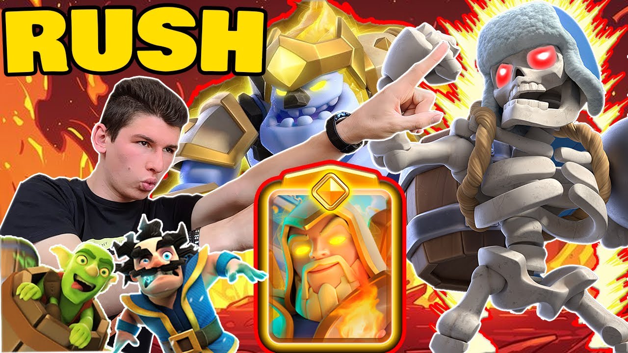 RUSH RANKED ! LIGUE 7 IMPOSSIBLE PARCE QUE J'AI PAS MON BUFF GEATN SQUELETTE ! CLASH ROYALE