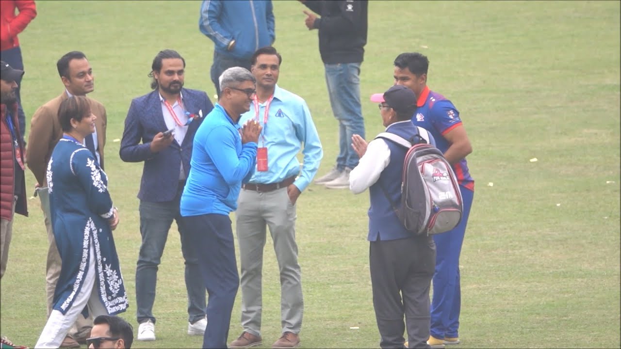 Respect moment when Karan KC introduce his father to Monty Desai Sir after Nepal win ACC Premier Cup