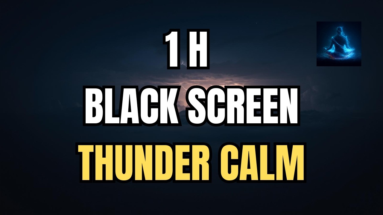 Distant Thunder & Rain 🌩️ Sleep Instantly (Black Screen 1 Hour)