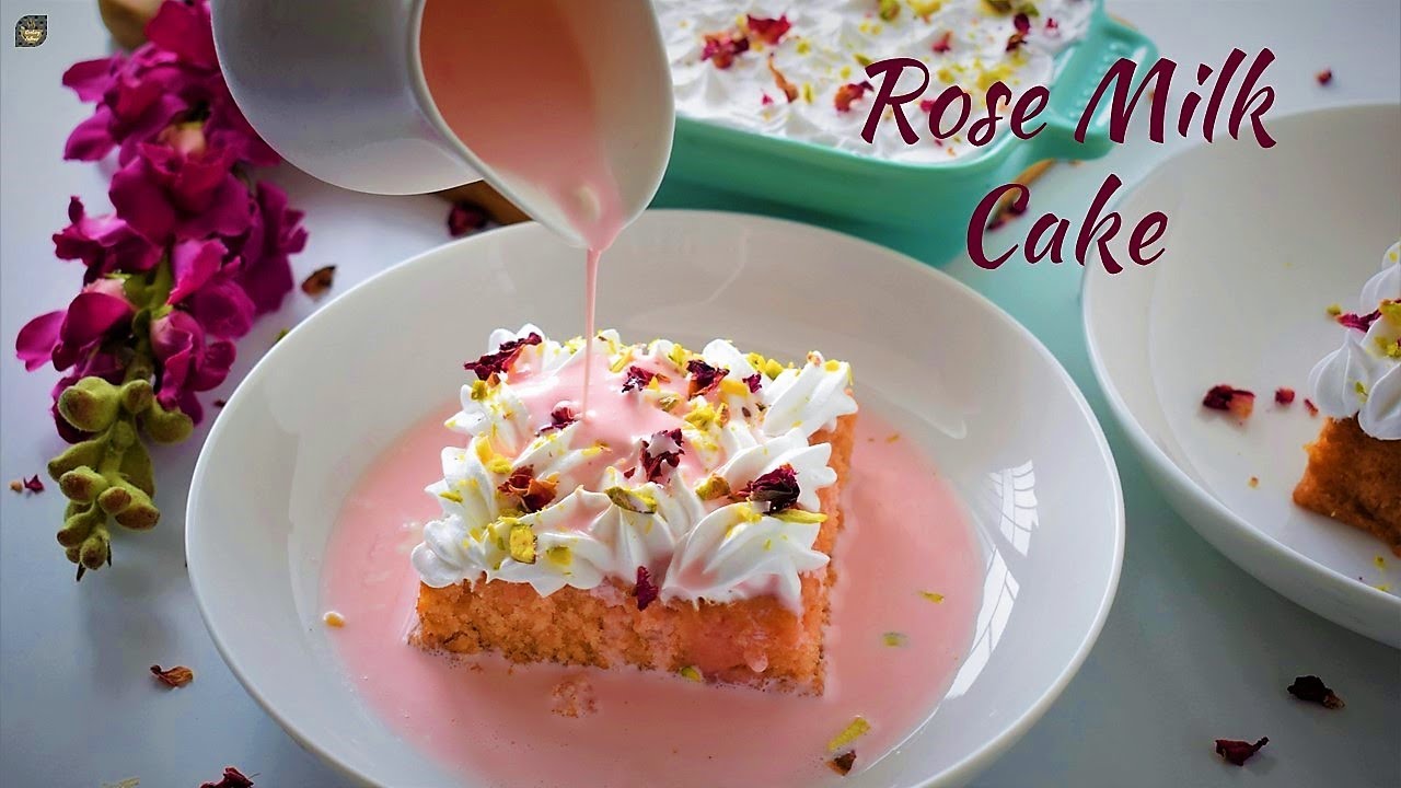 Rose Milk Cake | Rose Milk Tres Leches Cake | Trending Rose Milk Cake Recipe | Eggless Cake Recipe