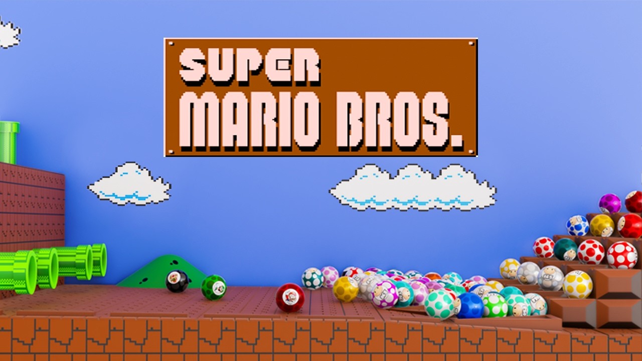 Marble Run Race: Super Mario Bros | 3D ANIMATION