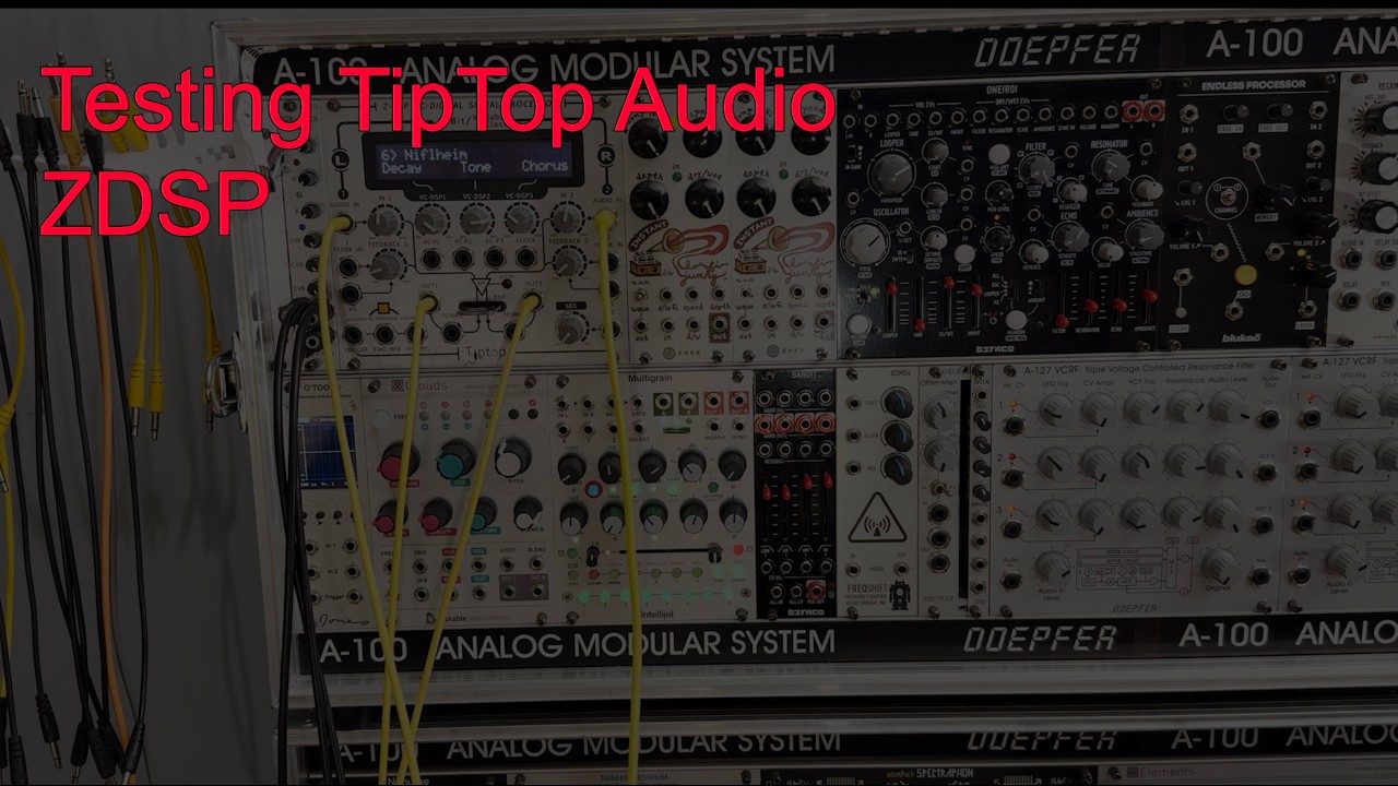 Testing ZDSP from Tiptop Audio with Halls of Valhalla reverb,