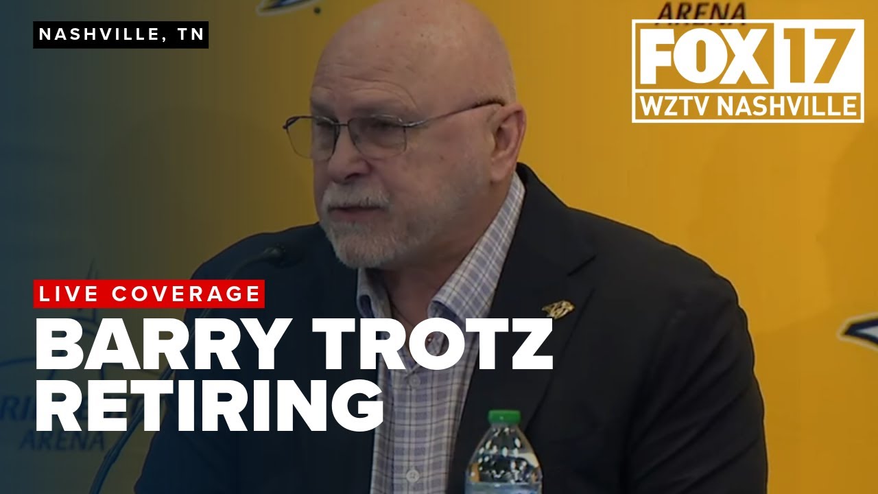 Nashville Predators press conference on Barry Trotz retiring