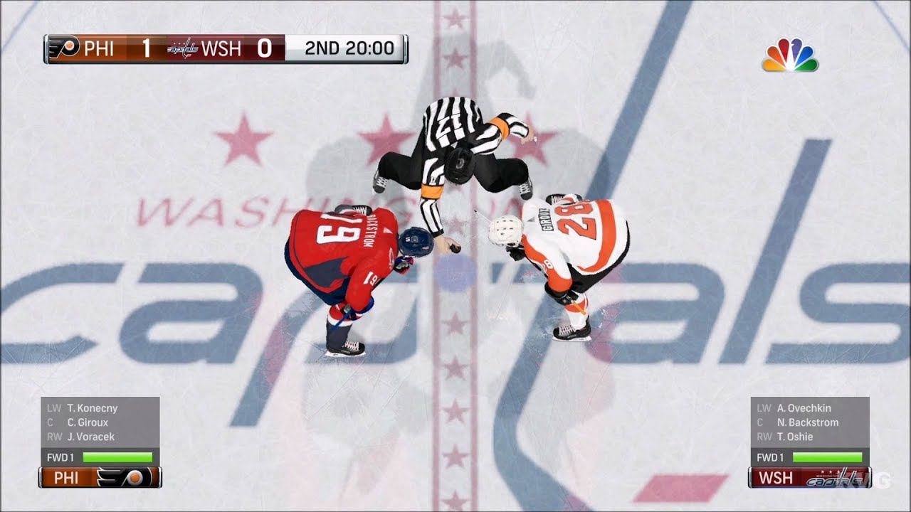 NHL 18 - Washington Capitals vs Philadelphia Flyers - Gameplay (HD) [1080p60FPS]