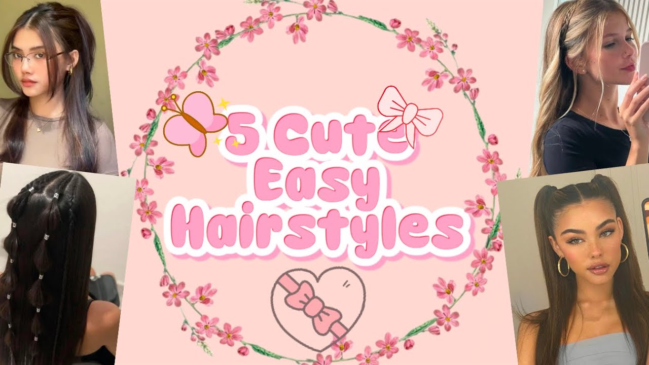 5 cute hairstyles for school ♥️