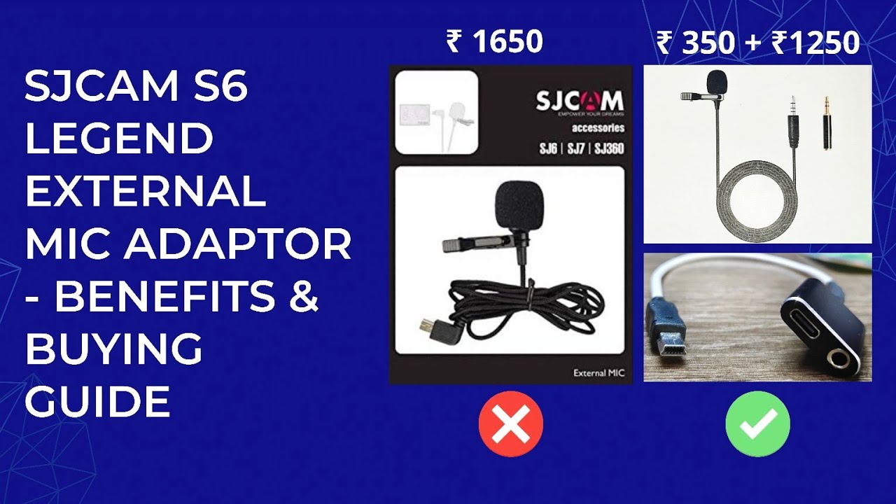 SJCAM External Mic for SJ6 Legend |Detailed Review | External Mic Adaptor 
