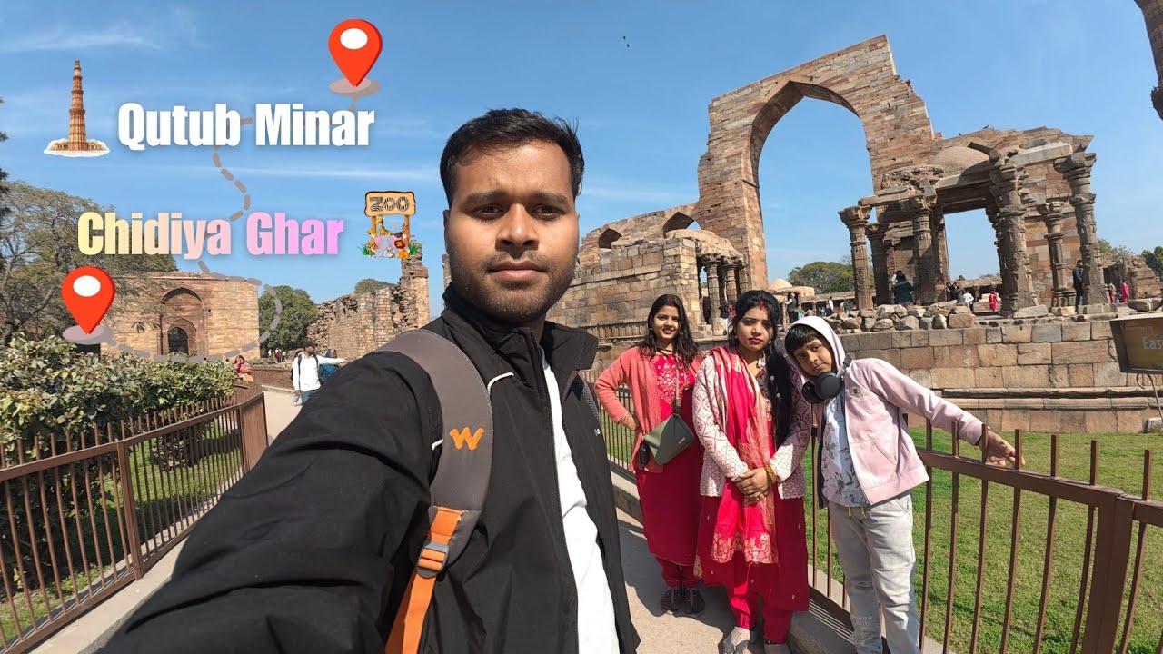 Qutub Minar Aur Chidiya Ghar Ghoomne Gaye 🥰| Full Family Fun Vlog