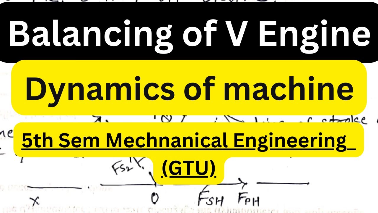 Balancing of V Engine| Balancing| Dynamics of machine| Mechanical Engineering| DOM| Lecture|In hindi
