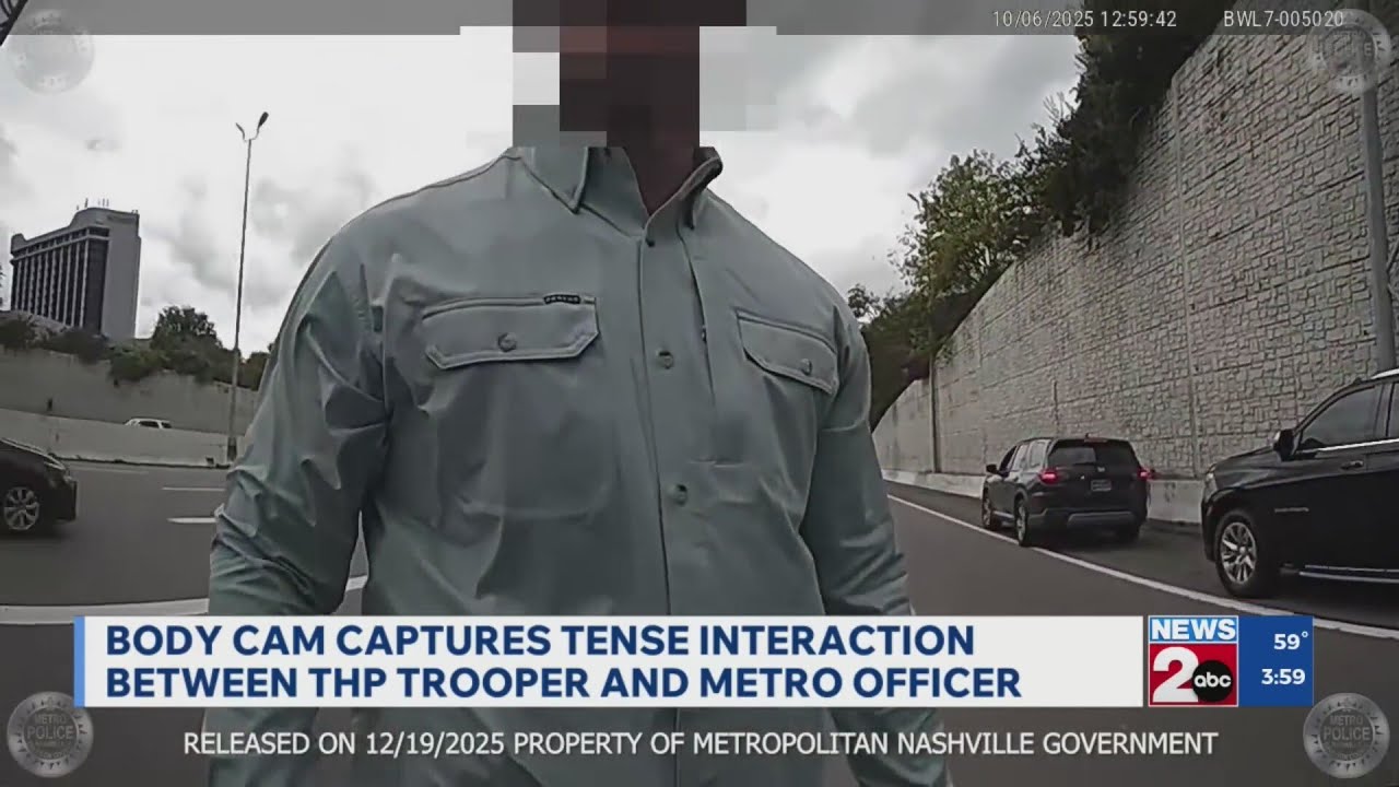 Body camera captures tense interaction between THP trooper, Metro police officer