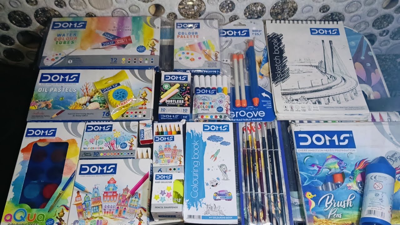 DOMS Mega Stationery Haul 2026! 🌈 Artist Must Watch(Trendy aur direct)