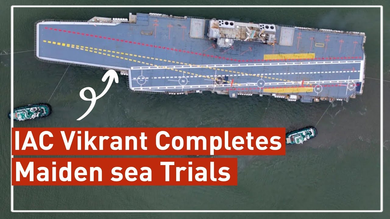 Indian made Aircraft IAC Vikrant completes sea Trials | Indigenous Aircraft Carrier |India