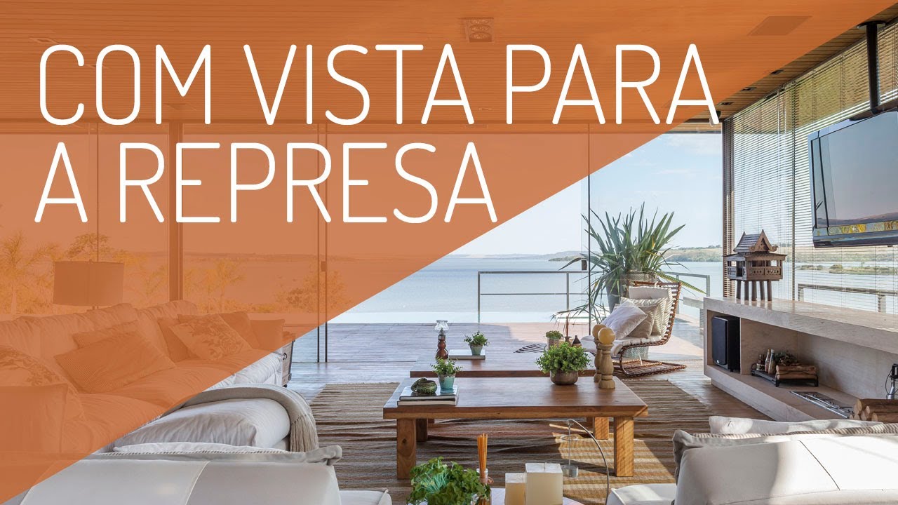 Casa de Campo para Relaxar com vista para a Represa e Decoração com Ares Praianos