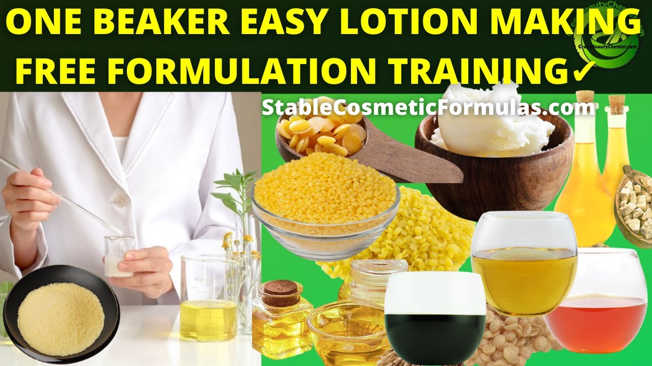ONE BEAKER EASY LOTION MAKING PROCEDURE (Free Courses In Making Natural Skin Care Products)