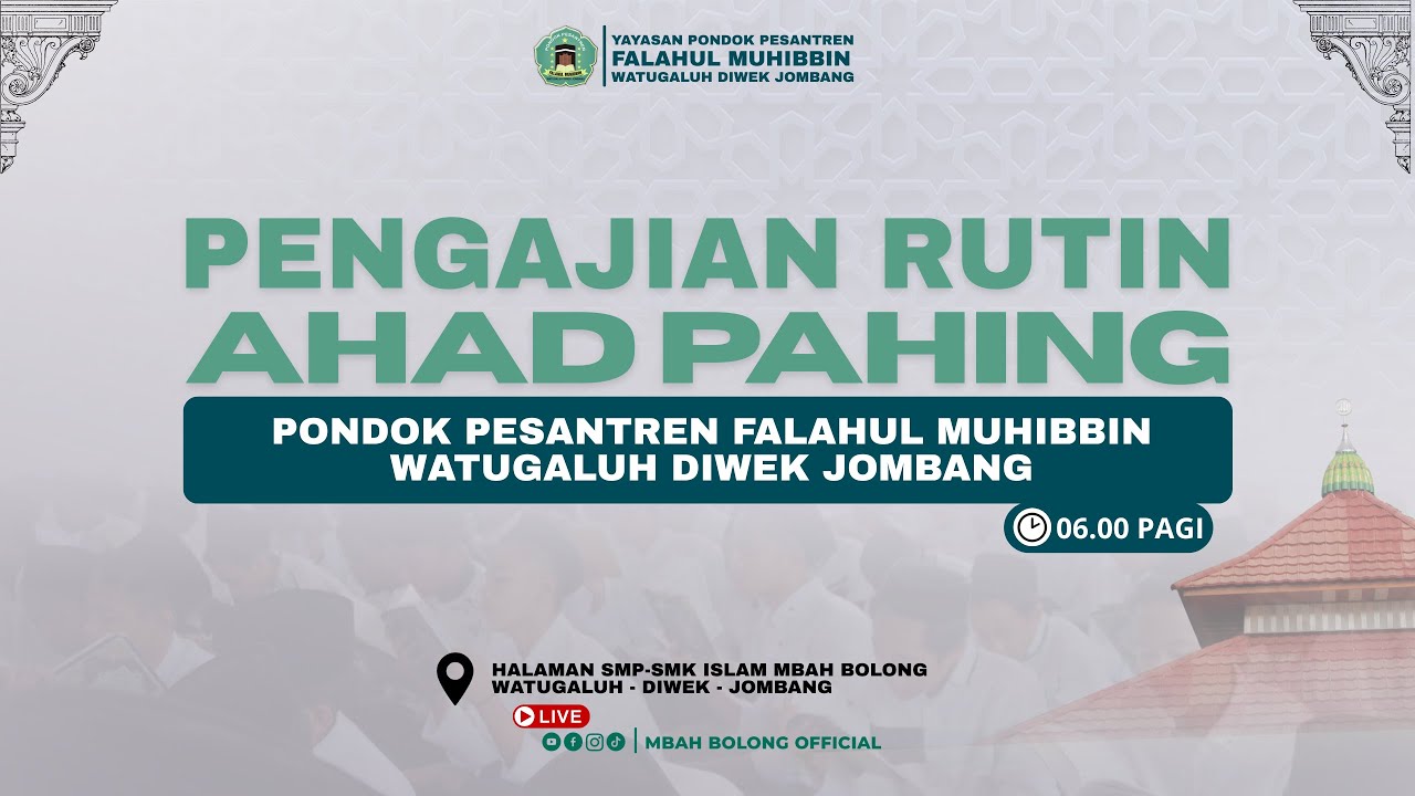 🔴LIVE PENGAJIAN RUTIN AHAD PAHING