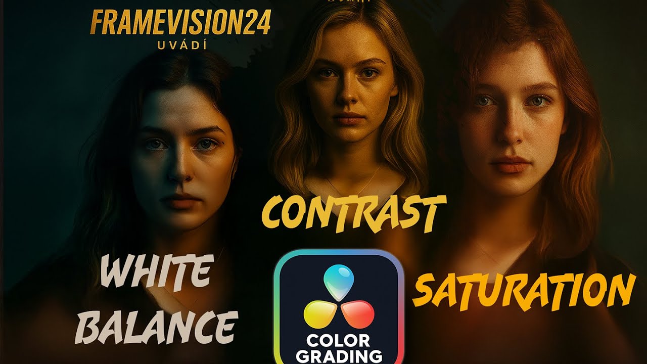 White Balance, Kontrast a Saturace – 3 věci, co tě zachrání v DaVinci Resolve 🎨