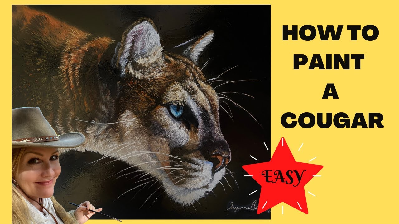 HOW TO PAINT A MOUNTAIN LION IN DETAIL with Suzanne Barrett Justis