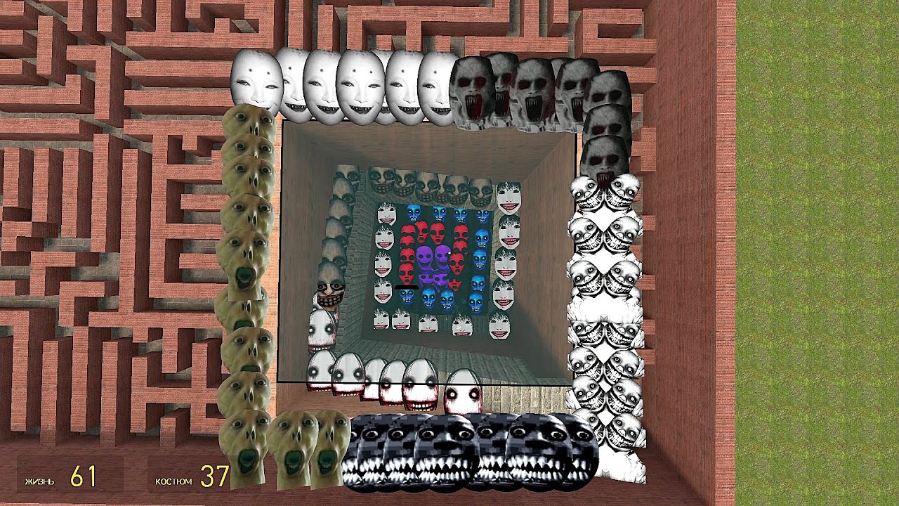 Too much nextbot and friends in big maze garry s mods