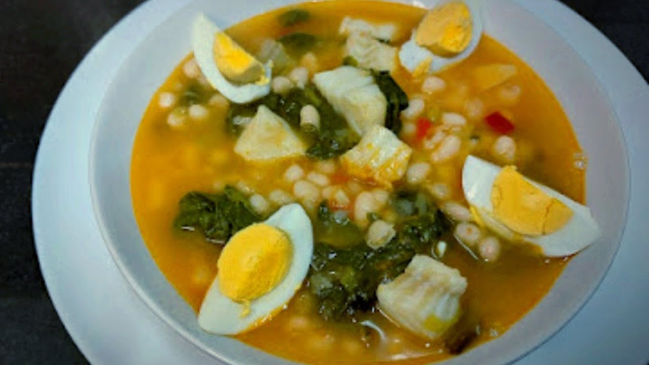 Potaje de alubias con bacalao y acelgas