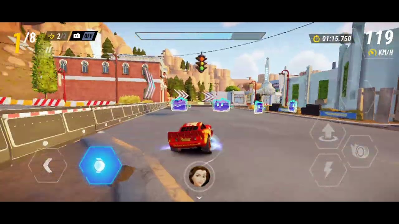 Jugando Disney speedstorm con el rayo mcqueen 