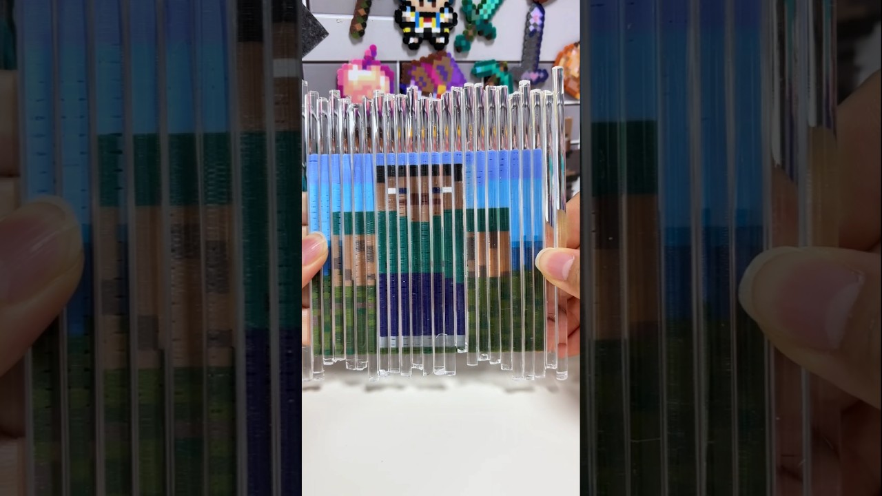 I made an image using Perler beads that shows both Steve and Alex, depending on the viewing angle.