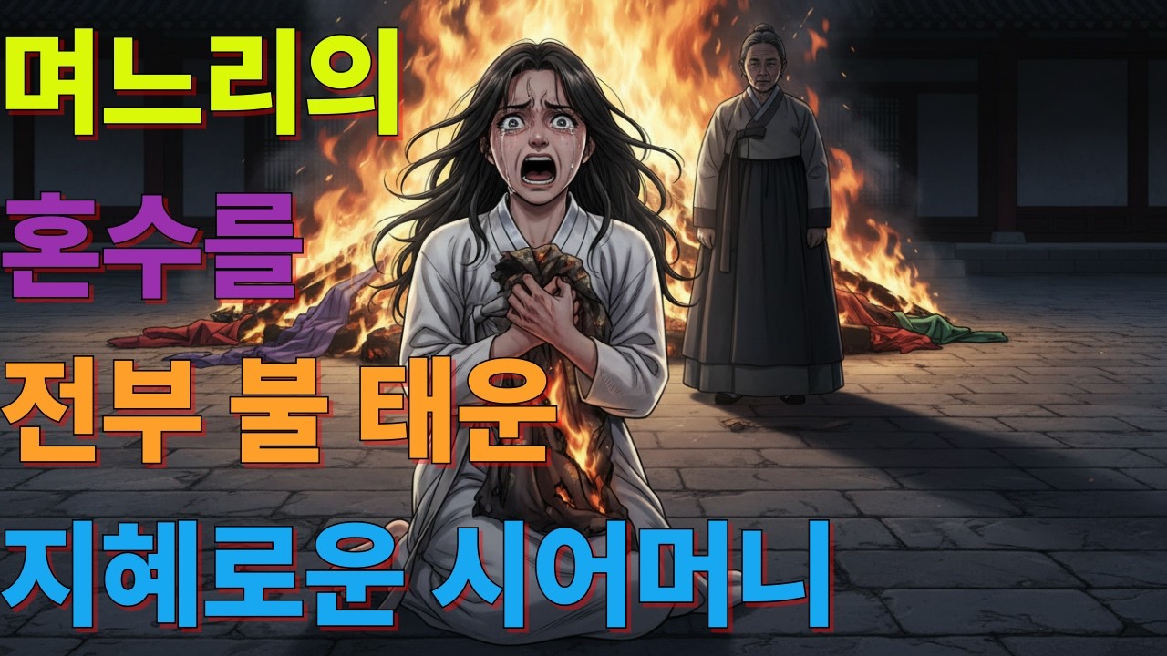 혼숫감을 불태운 시어머니, 알고 보니 온 마을을 살린 것이었습니다. #shorts #야담 #민담 #옛날이야기 #오디오북 #야담한뿌리 #조선야