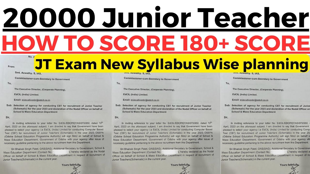 20000 Junior Teacher New Syllabus wise planning videoIJunior Teacher planning video by laxmidhar sir