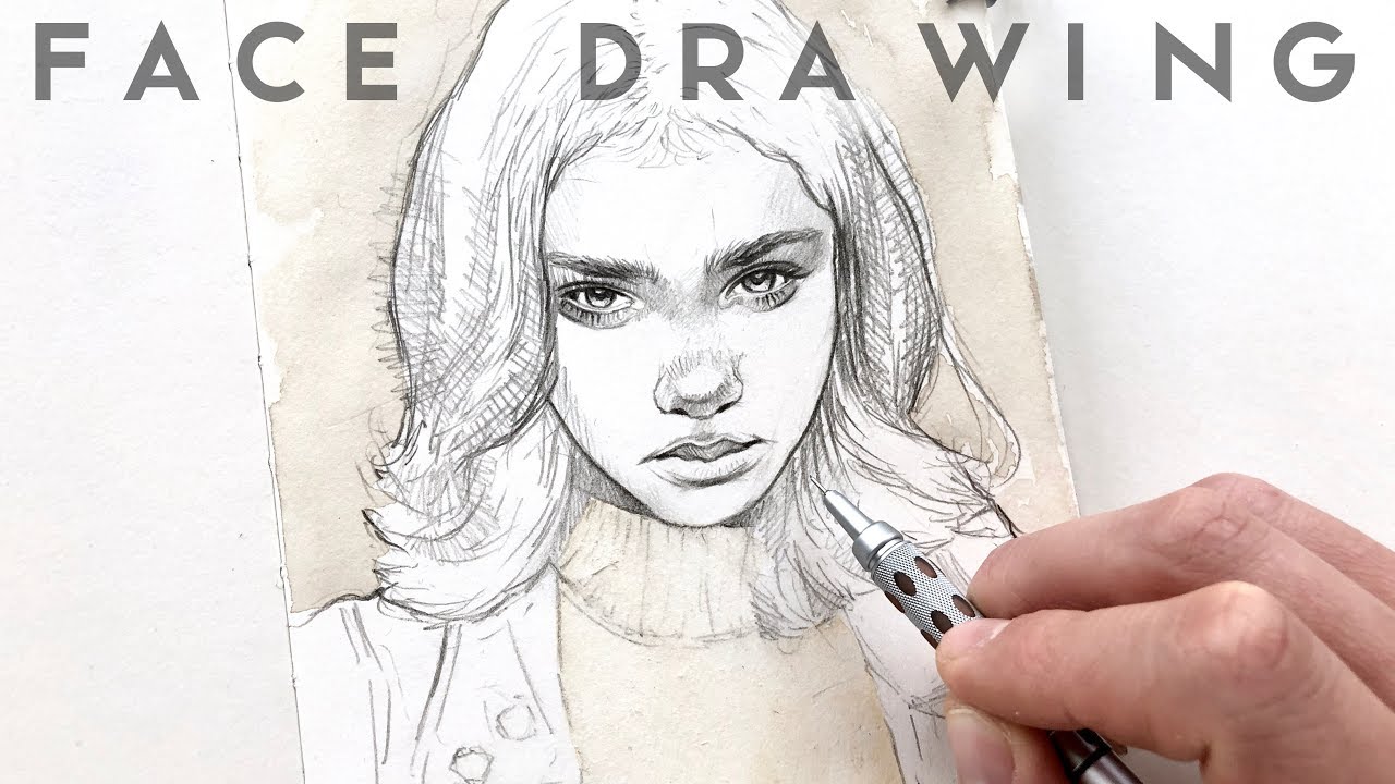 FACE DRAWING | pencil sketch in 10 min