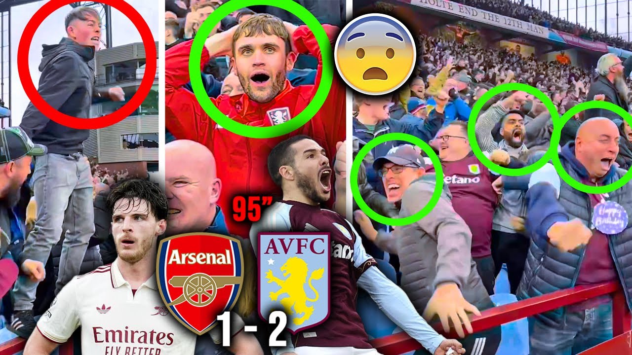Crazy Reactions! Aston Villa Fans Lose It After Last-Minute Winner vs Arsenal in Villa Park