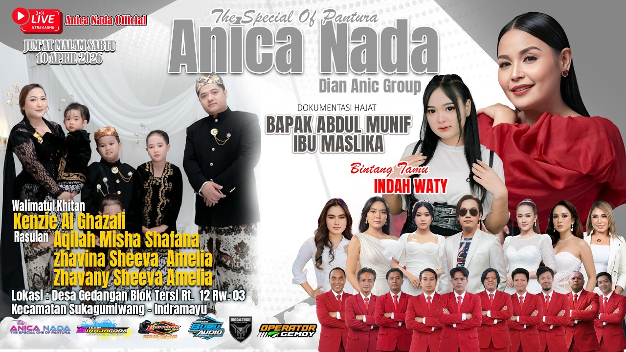🔴LIVE ANICA NADA ( DIAN ANIC ) | EDISI SIANG 10 APRIL 2026 | GEDANGAN | SUKAGUMIWANG | INDRAMAYU