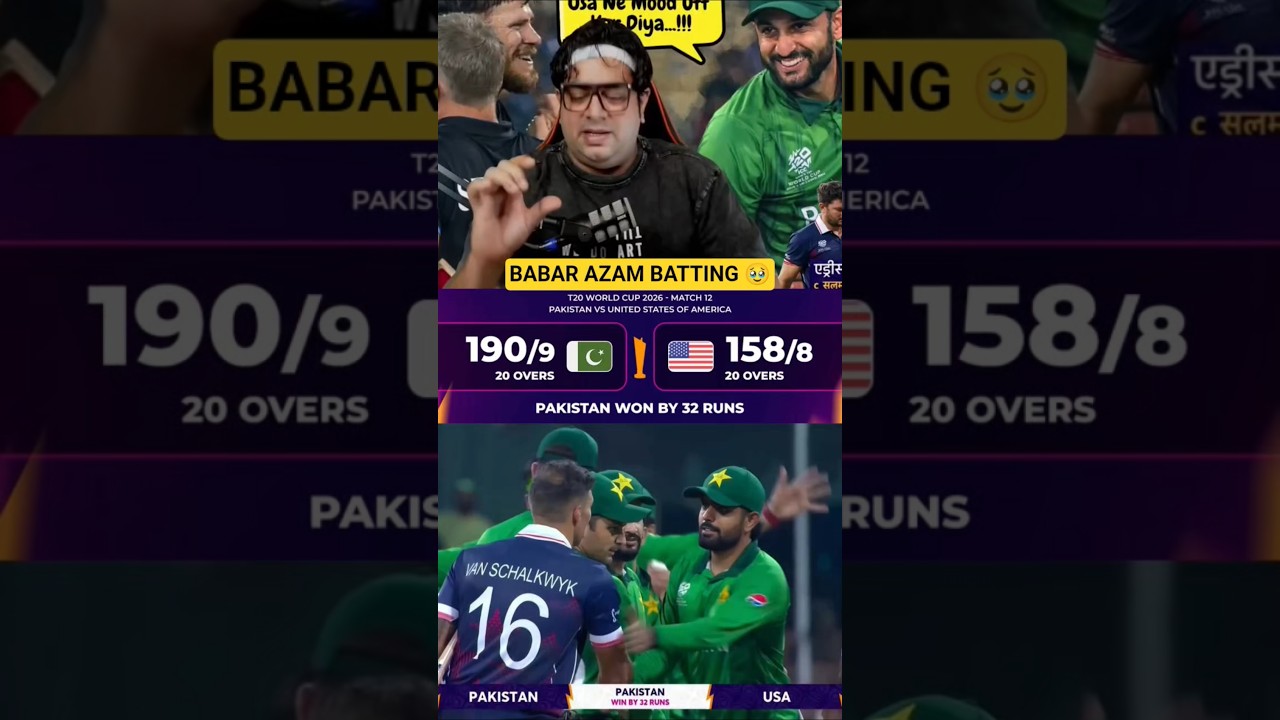 Pak ne USA ko pel diya 🔥😈 babar azam big runs 😂 #pakvsusa #t20worldcup #babarazam #viral #cricket
