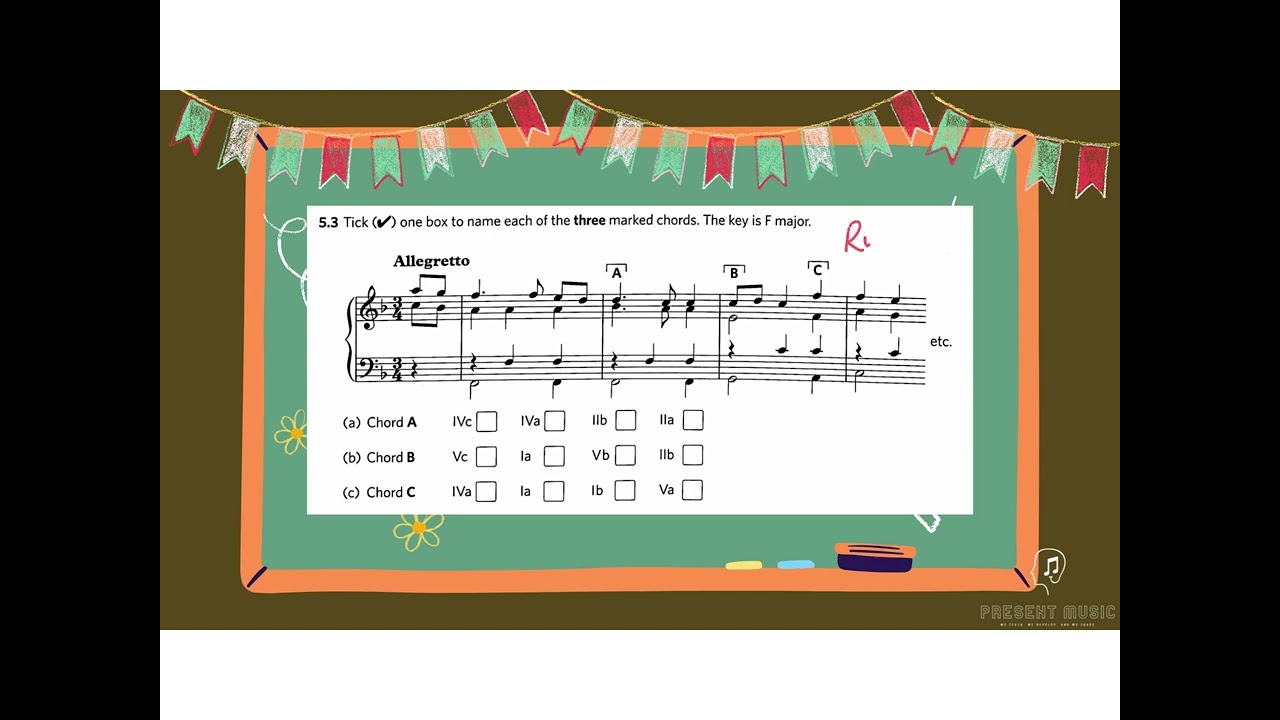 [ABRSM 5級樂理考試題目研習系列] Question 5 - Chords 和弦