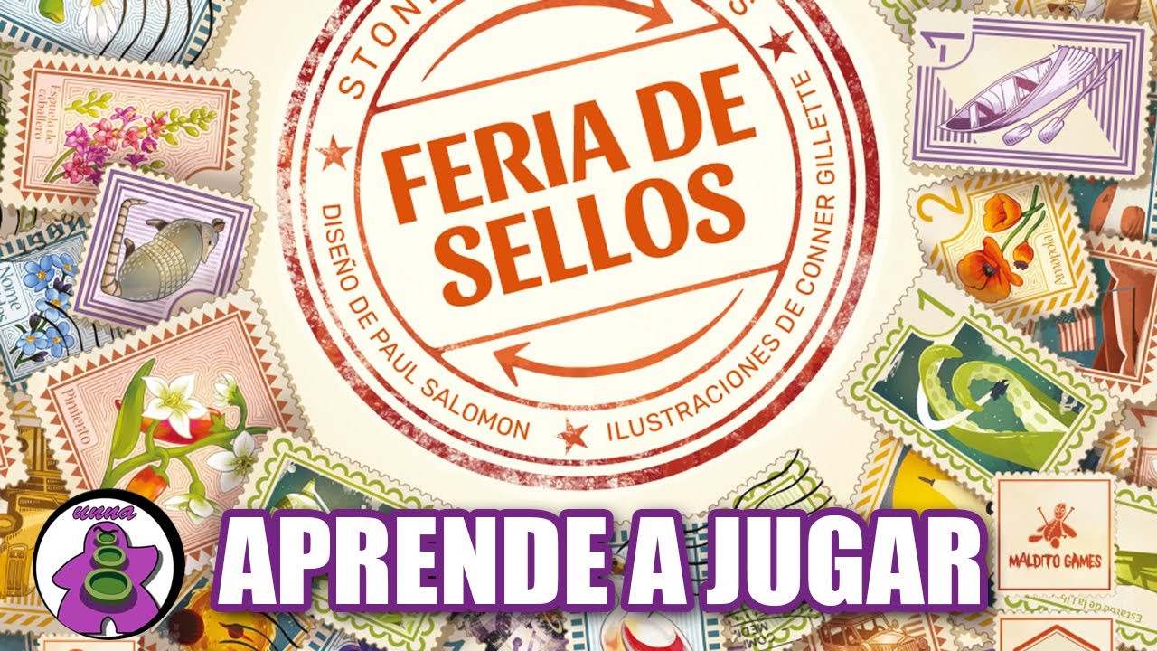 FERIA DE SELLOS - Cómo se juega - TUTORIAL - Juego de Mesa - unna