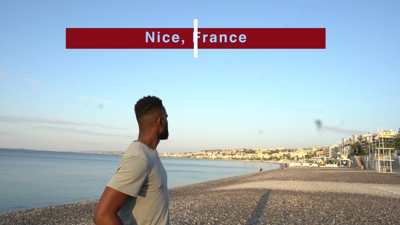 Top of the morning on the beach in Nice, France