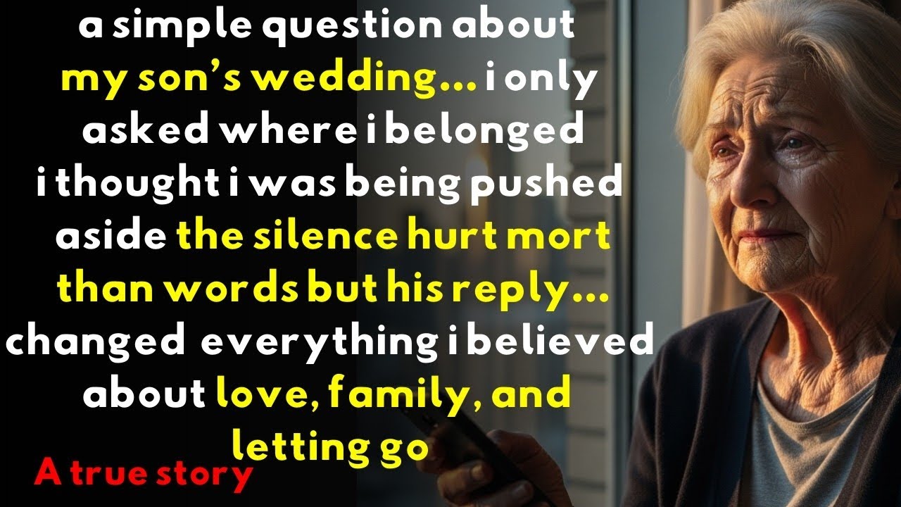 A Simple Question About My Son’s Wedding — His Reply Changed Everything