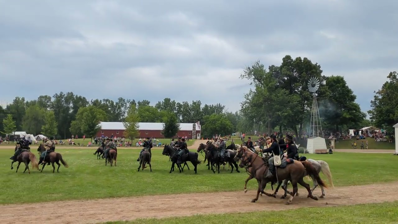 Cavalry Charge at the Hastings, Mi, Civil War Reenactment 2025