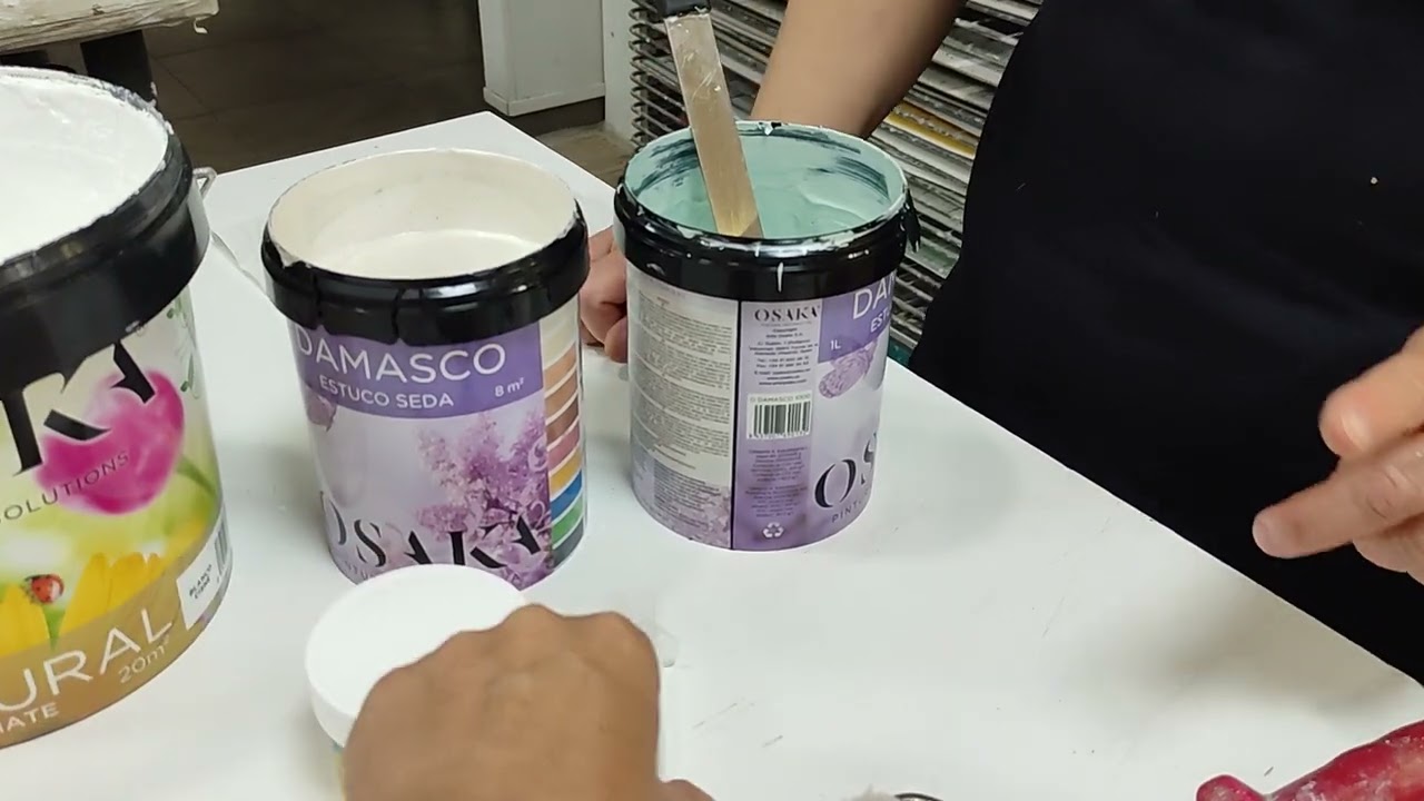 OsakaTV 28 Damasco estuco terciopelo fratasado con llana de plástico OSAKA