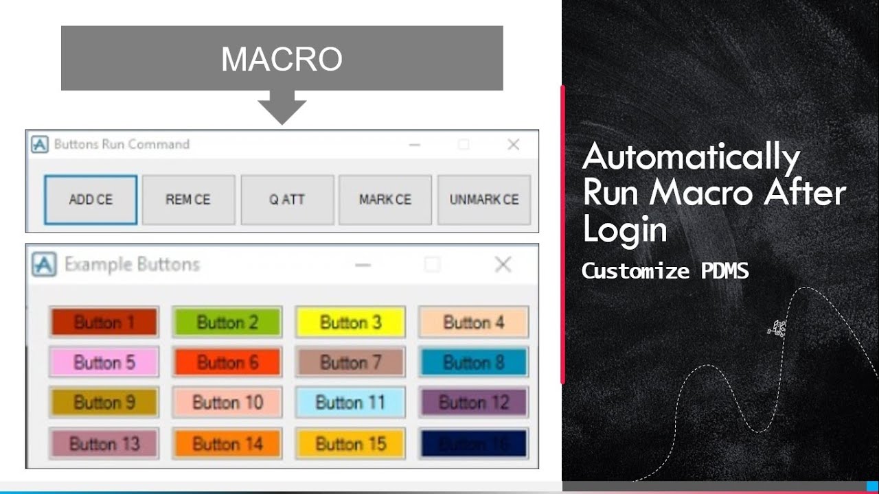 Automatically Run Macro After Login in PDMS