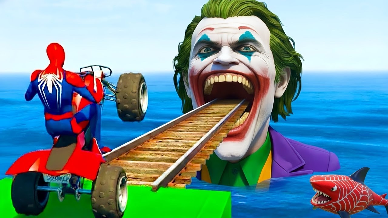 الرجل العنكبوت انقاذ باتمان Spider-Man Rescue batman vs iron man vs venom funny Game GTA 5 superhero