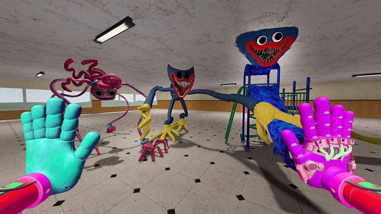 Surviving Mommy long legs,  Huggy & Nightmare HUGGY WUGGY & huggy slide Poppy Playtime | Garry's Mod