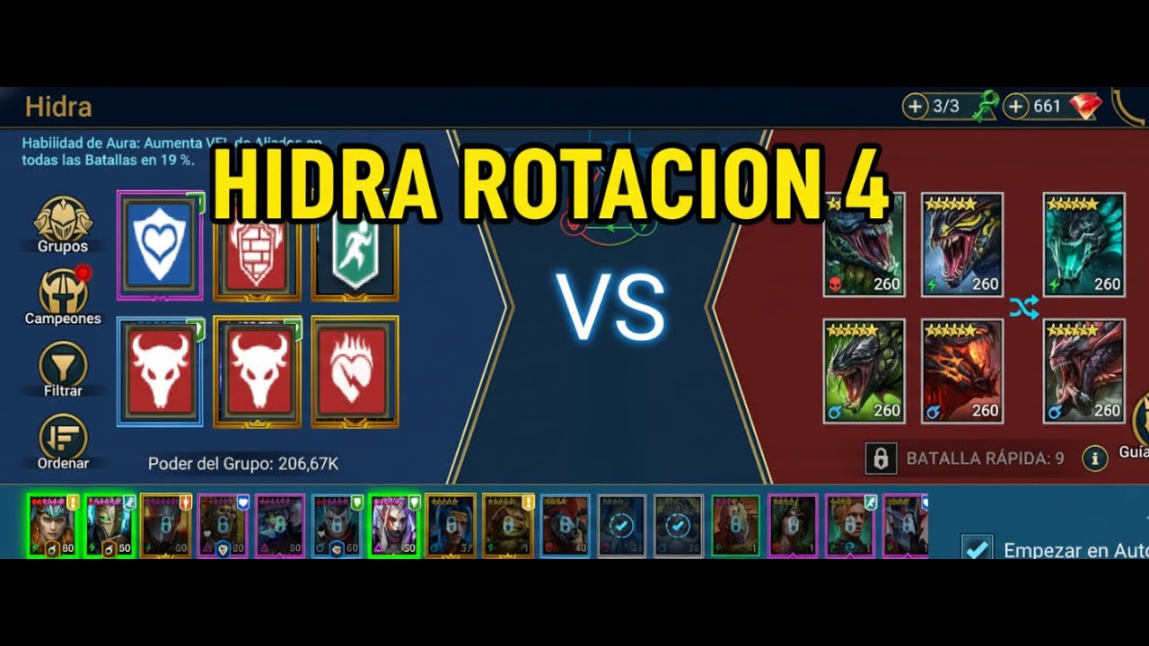 Hydra 101 ROTACION 4 para jugadores principiantes RAID SHADOW LEGENDS