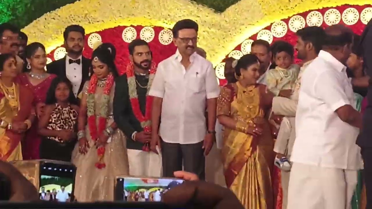 Perungudi SV Ravichandran MC Family wedding reception Tamil Nadu CM attended the  function